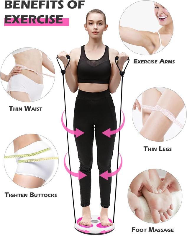 Waist Twist Disc, Waist Slimming Balance Rotating Disc Multi-functional Twist Board Exercise with Massage Foot Sole- Home Fitness Gym Equipment exercise  equipment 2