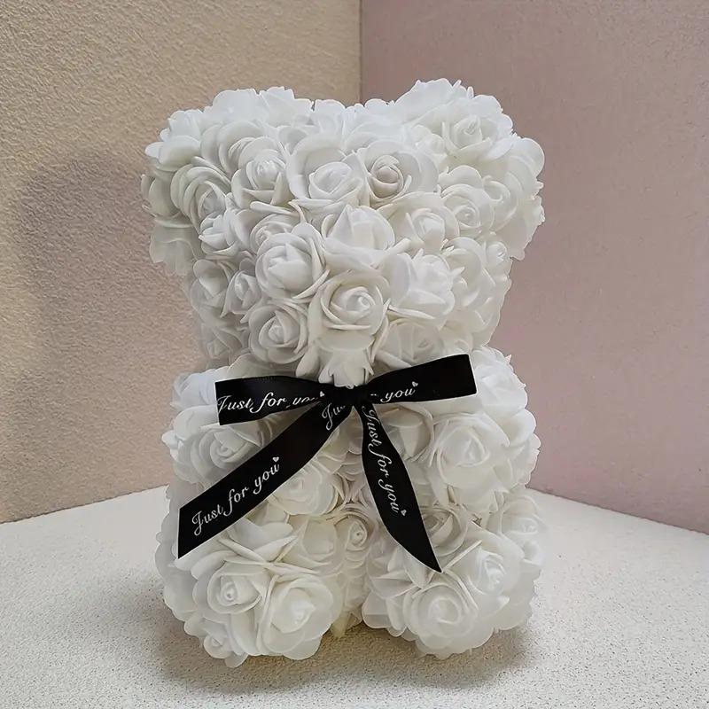 Room Decor Bear Design Artificial Rose Bouquet,Halloween Christmas Decor,Rose Toy,Lifelike Decorative Artificial Flower,Gifts for Her, Cute Homeware Romantic Gift, Autumn Home Decor, Decorative Gifts for Girlfriend,  Christma candle Fruit Plants 6