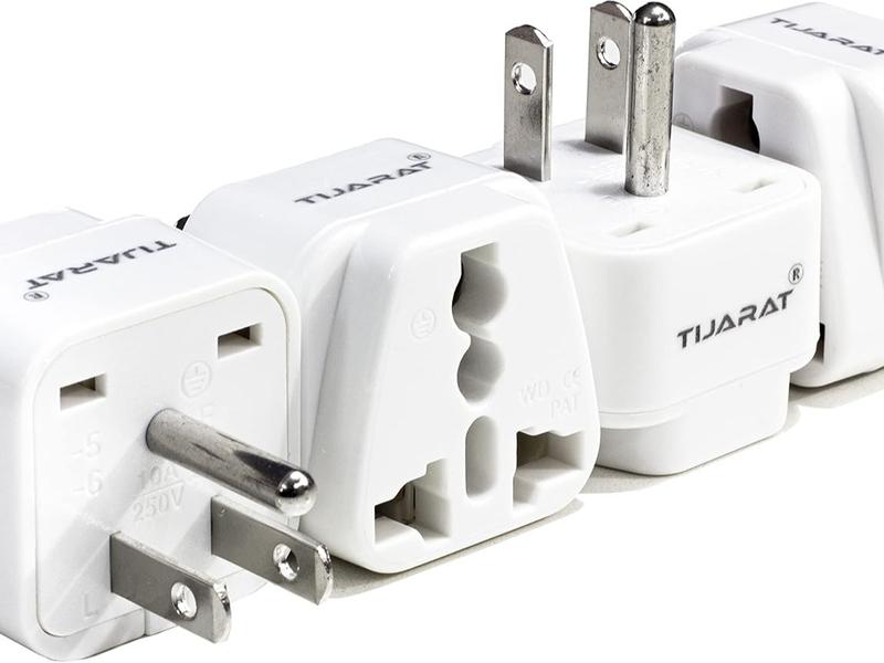 US Travel Adapter with Universal Travel Accessories Input, Australia, UK, EU, India to US, Vietnam,Thailand, Canada, Maxico 3 Pin Power Plug, Type B US International Power Adapters 0