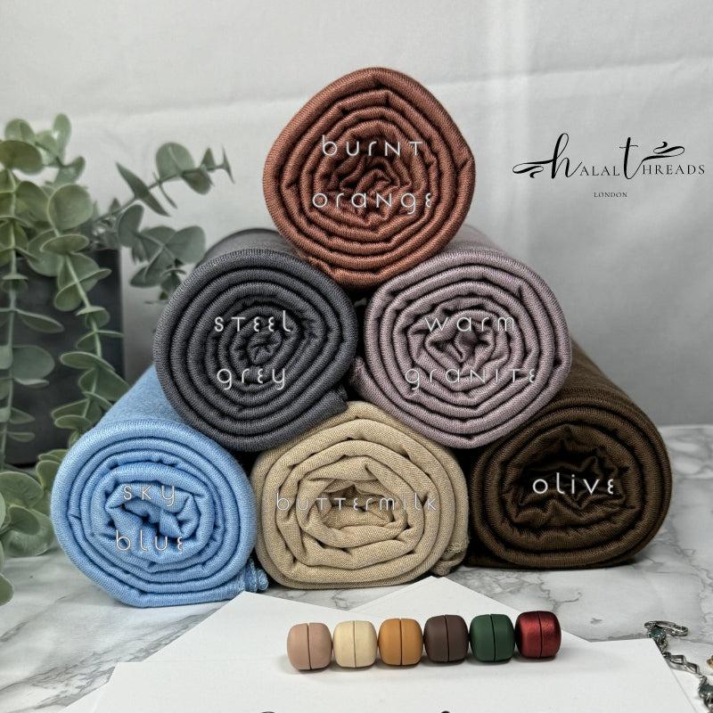 Premium Emirati Jersey Hijab Scarf in Over 20 Colours - Made in Dubai 5