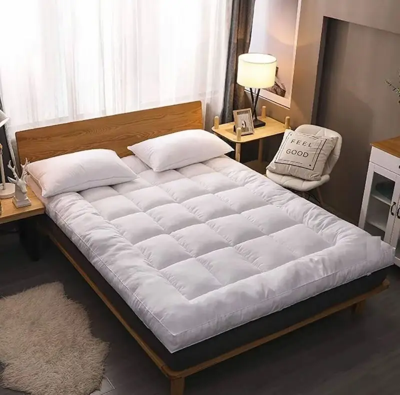 Microfiber Mattress Topper, Hypoallergenic,Firm,Luxury,Comfortable and Affordable, Bed Topper for Back Pain or Side Sleepers. machine wash washable warm flat weave topper sale mattress  love 8