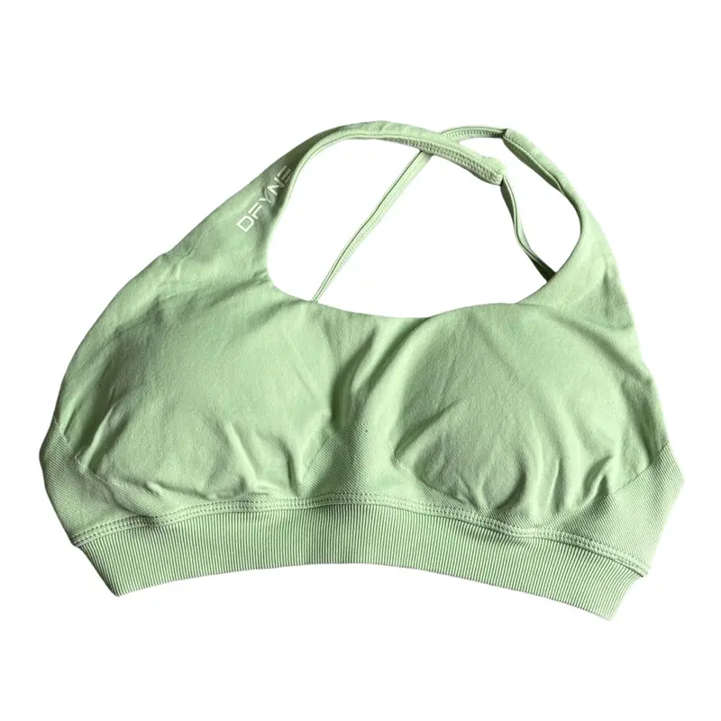 Dynamic Impact Sports Bra With Logo Women Seamless Halter Bra Open Back Yoga Top Bras Support Gym Crop Top Padded Sportswear 7