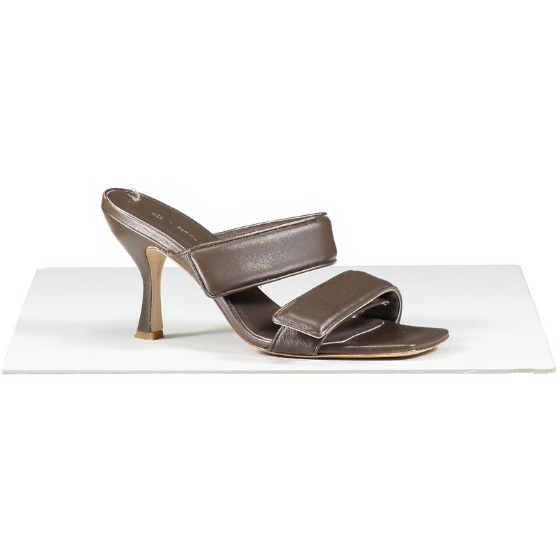 GIA BORGHINI X Pernille Teisbaek Perni 03 Leather Sandals In Brown UK 6 EU 39 👠 1