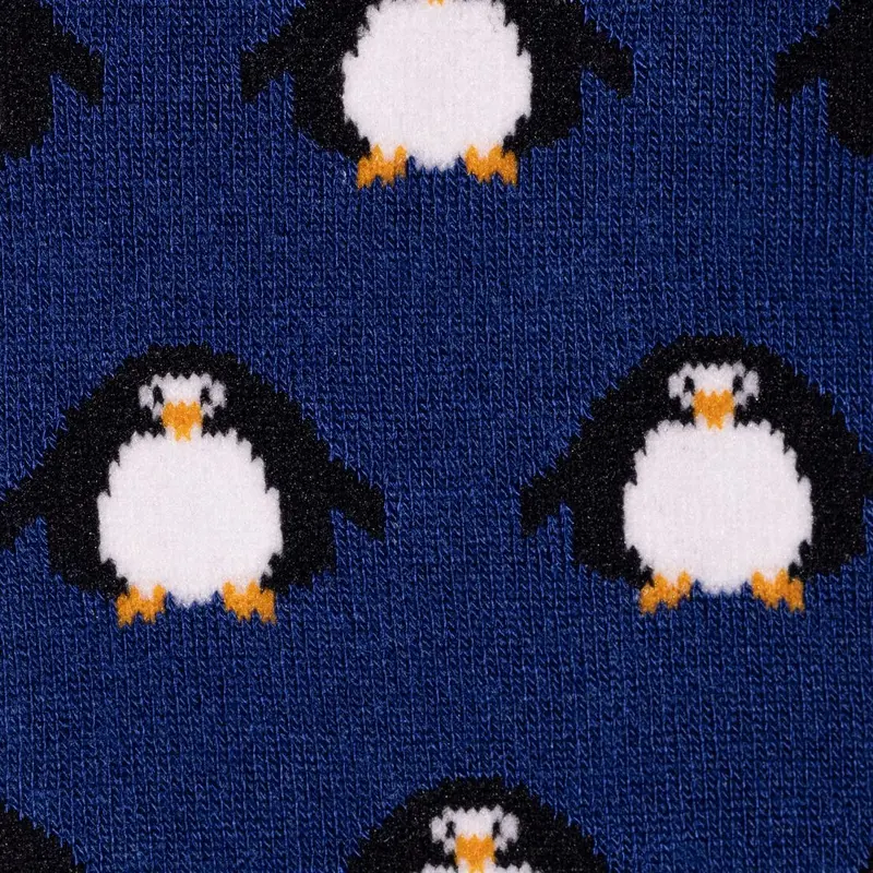 Navy Penguin Bamboo Socks 3