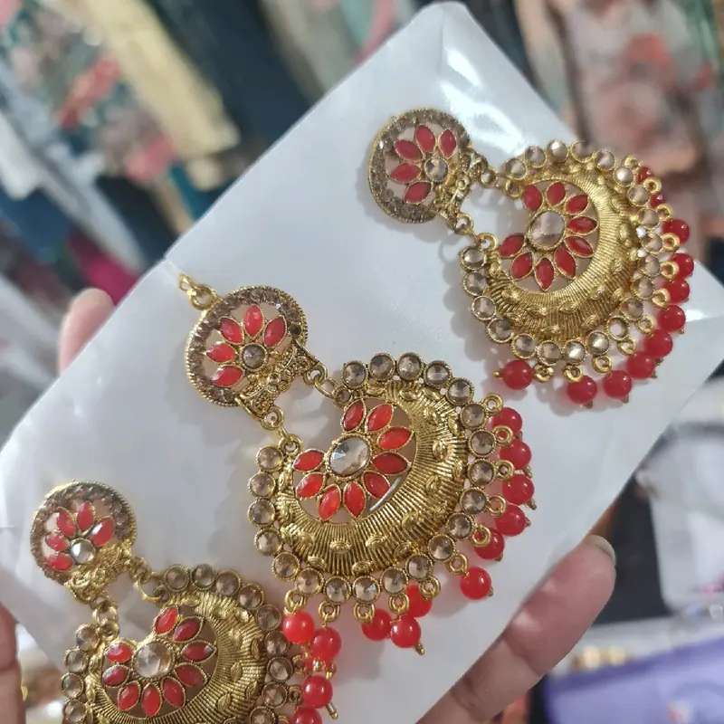 Indian&pakistani jewellery tikka earnings set 8