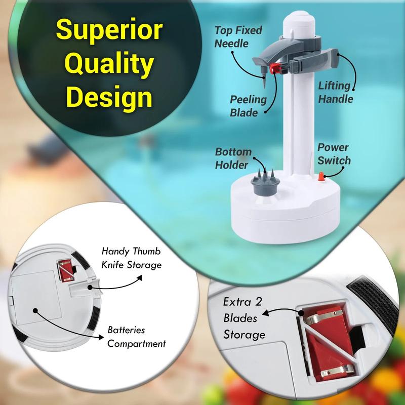 Electric Peeler Fruit Vegetable Potato Apple Automatic Peeling Machine Tools 4