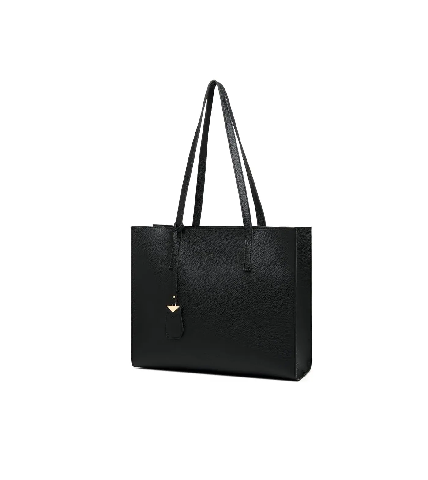 Women's Tote Bag Large Handbag Soft Leather Simple Shoulder Bag with Zipper for School Work Leisure (A-Black)