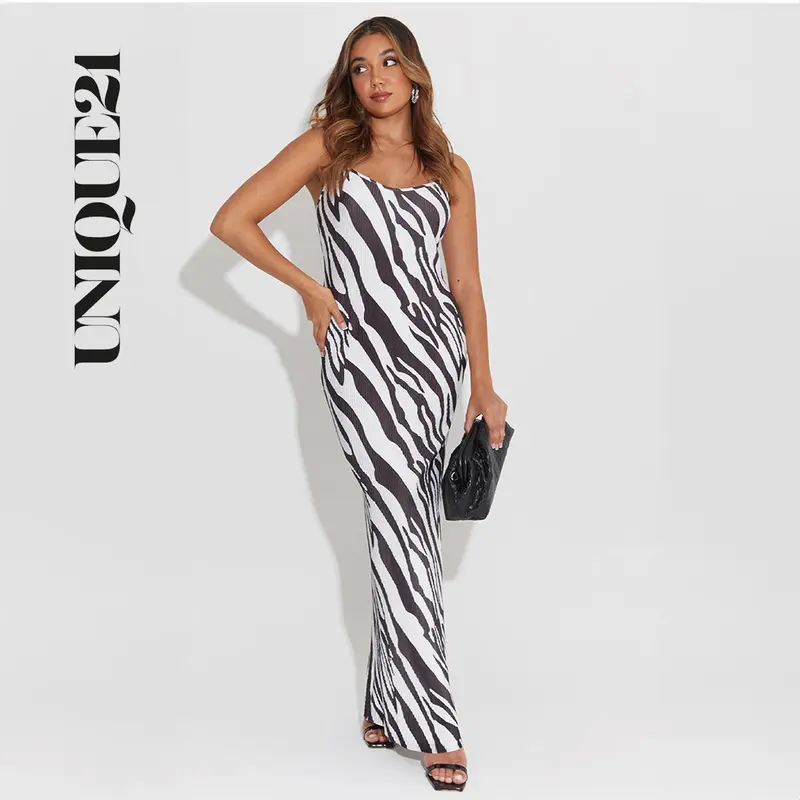 UNIQUE21 women Casual Loose Sundress Sleeveless Split Maxi Long Beach Dress 3