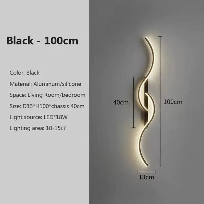 Long Strip LED Wall Sconce - Minimalist Indoor Lighting Fixture 8