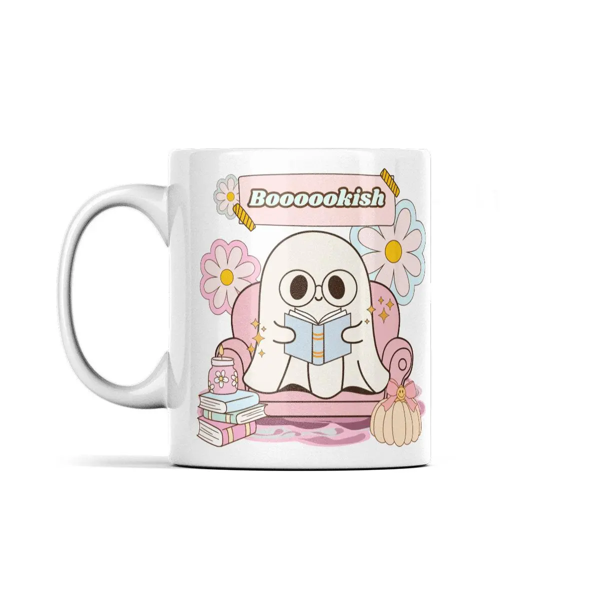 Smelly Llamas Co - 11oz Ceramic mug, Glossy finish with adorable 'Booookish' theme.