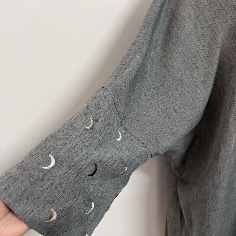 Premium Linen Abaya with Butterfly Style And Moon Embroidery 5