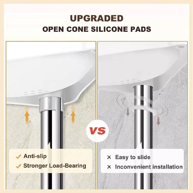 Product Introduction of 4 Tier Telescopic Bathroom Wall Corner Shelf Rack Shower Caddy Storage Organizer 4