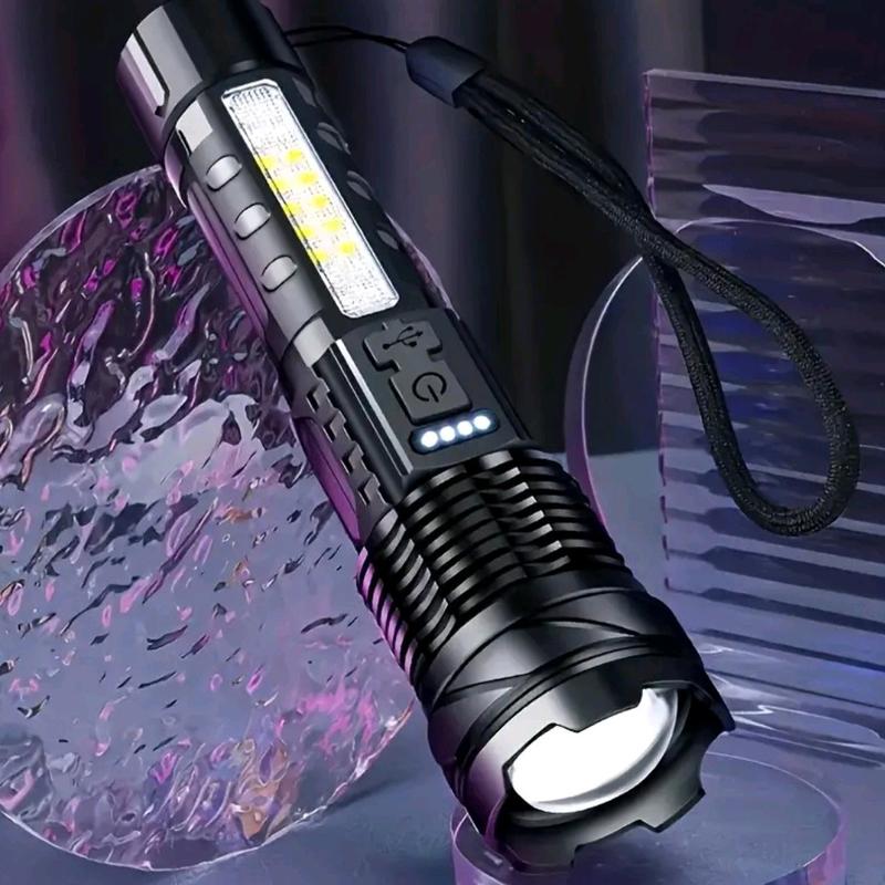 Super Bright Flashlight with USB-C Charging Port and 7 Lighting Modes for Everyday Use, Camping, Walks, Hiking, and Working - High Power LED Torch 8