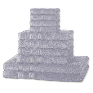 A & B TRADERS Bathroom Towels Bale Set 10-Piece 4x Hand, 4x face Cloths, 2x Bath Towels 100% Cotton Quick Dry Soft Absorbent Soft Absorbent
