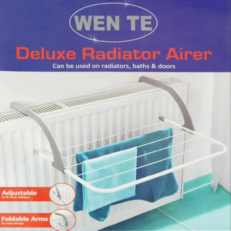 5 Bar Foldable Radiator Airer - Towel, Clothes & Laundry Drying Rack, 3m Space Saver Dryer Rail Holder