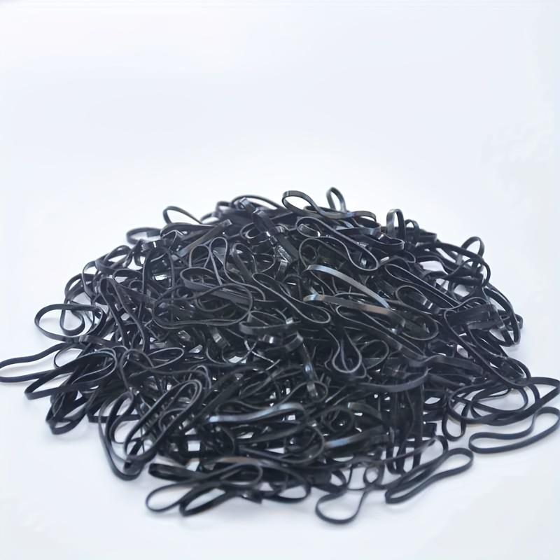 100pcs Black Disposable Hair Ties - Thick, High Elasticity, No-Damage Ponytail Holders for Women & Girls - Perfect for Christmas & New Year Styling, Simple Style 1