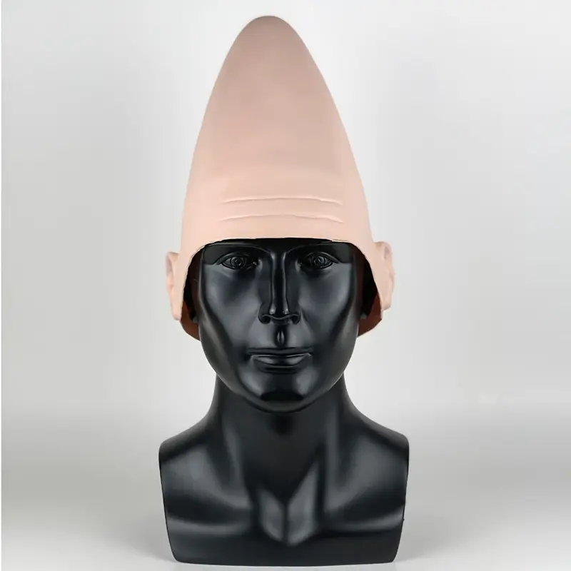 1pc Latex Alien Skull Egg Head Hat for Men & Women, Halloween Costume, Cosplay Wig, Bald Head Cap 3