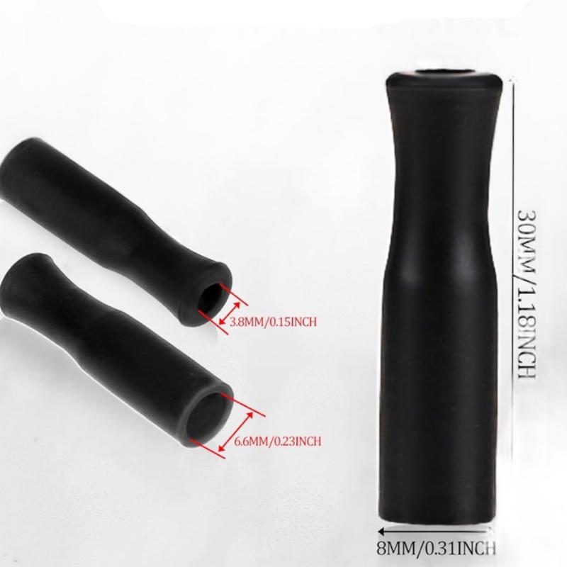 Silicone Straw Tip Covers for 6mm Stainless Steel Straws - Alternative to Metal Straws 2