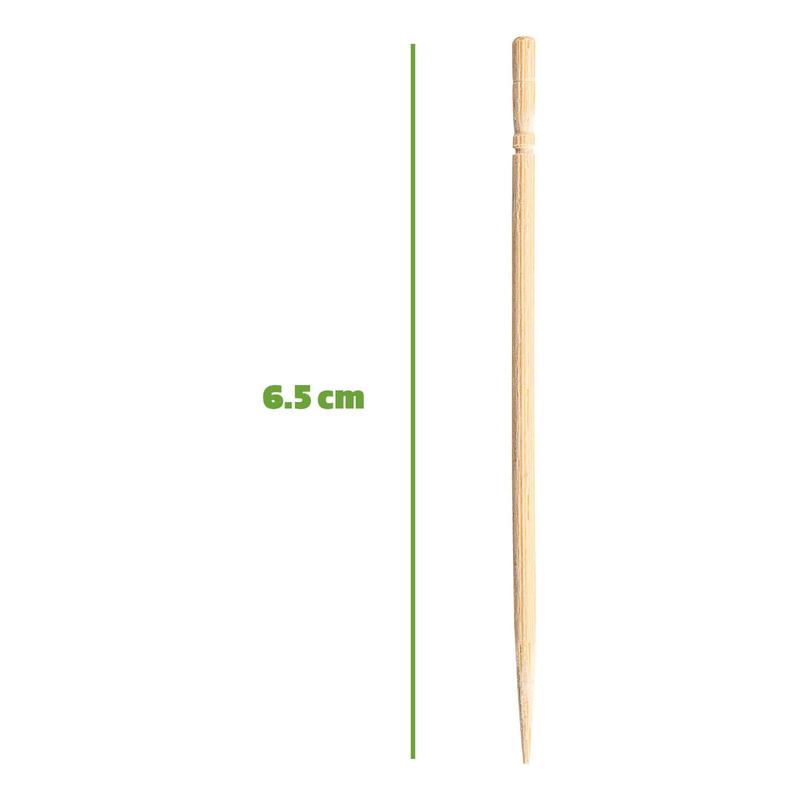 [1500 Count] Bamboo Wooden Toothpicks - Wood Round Single-Points Tooth Picks and Cocktail Sticks for Oral Care - Floss 3
