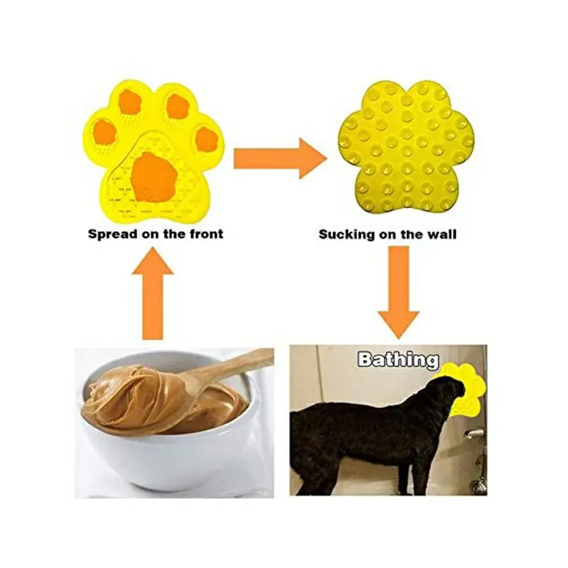 Non-Slip Silicone Dog Lick Pad Pet Food Feeder Bowl Puppy Cat Lick Mat Healthy 6