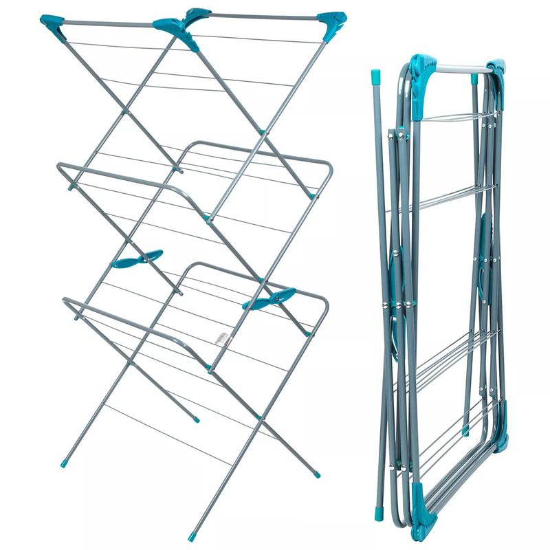3 Tier Airer Clothe Drying Rack Clothe Horse Indoor & Outdoor Non Slip 12M/ 14M 1