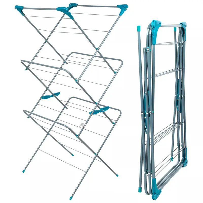 3 Tier Airer Clothe Drying Rack Clothe Horse Indoor & Outdoor Non Slip 12M/ 14M 1