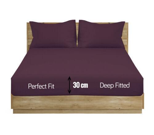 Northern Luxe Extra Deep Elastic 30cm Fitted Bed Sheets - Single/Double/King & SK 8