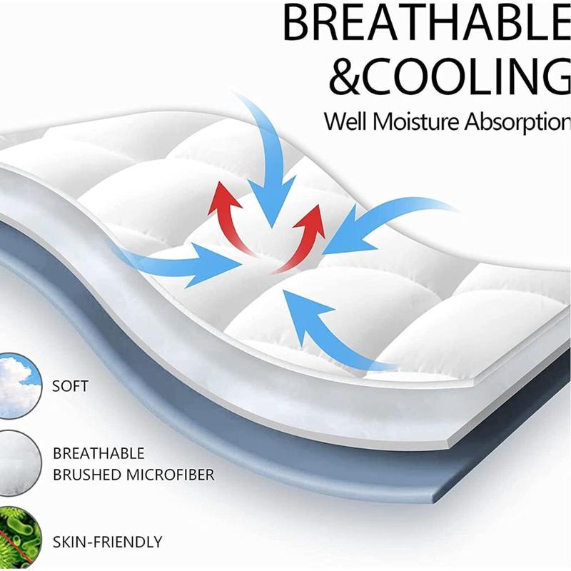 Product Introduction of 4" Inch Deep Luxury Soft Comforter Hotel Quality Microfiber Mattress Topper All Sizes 10cm white anti-allergic breathable foam padded cloud mattress topper 4 inch firm mattress topper white durable cooling kids mattress memory topper mattress blanket 8