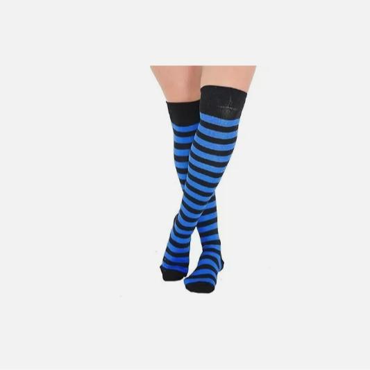 Women's Full Striped Thigh High Stockings - Colourful Over The Knee Socks - Underwear, Womenswear 4
