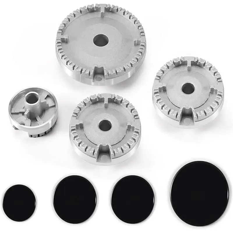 1Set Stove Lid Upgraded Oven Gas Hob Burner Crown Flame Cap Fits Most Gas Stove Burners