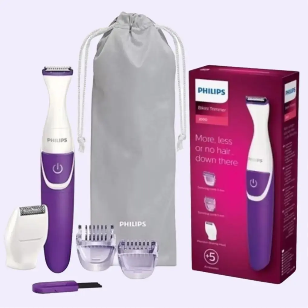 Philips BRT383/15 BikiniGenie Trimmer - Purple - Comfort grooming  tools hair black hair trimmers & clippers viral  electric  razor