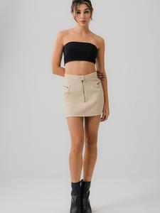 Zip Cargo Mini Skirt