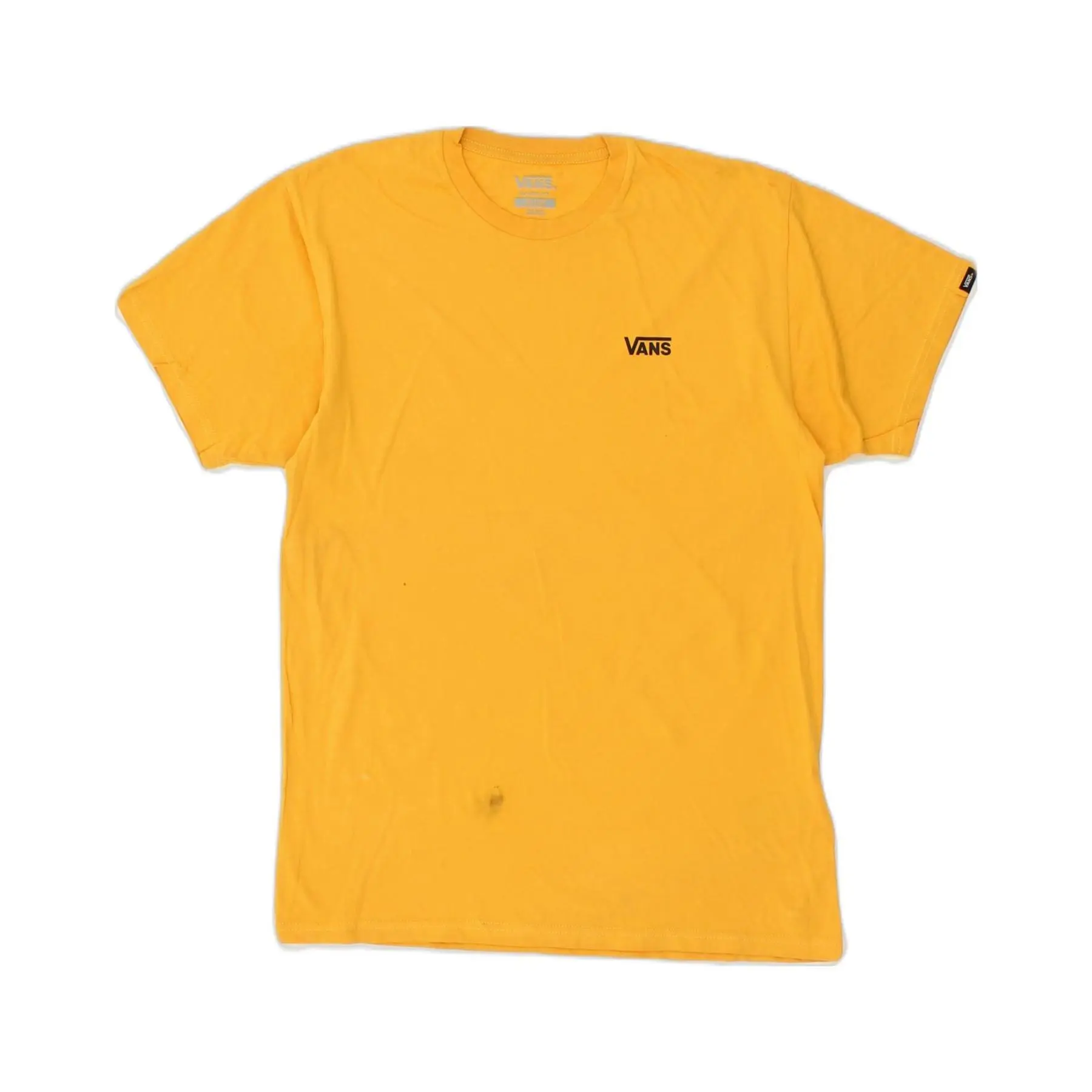 Pre-Owned Vintage VANS Mens Classic Fit T-Shirt Top Medium Yellow Cotton