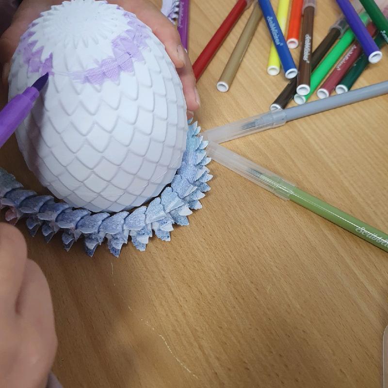 3d dragon and egg gift set for kids, DIY paint your own dragon 3