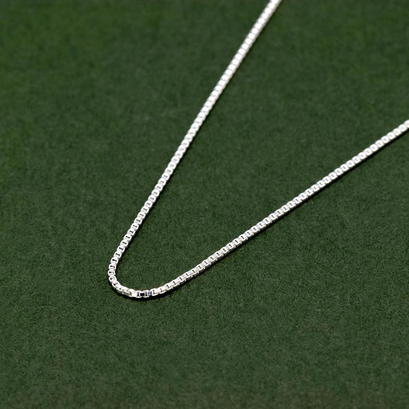 Sterling Silver 0.9mm Box Chain Necklace 14 - 24 Inches 2