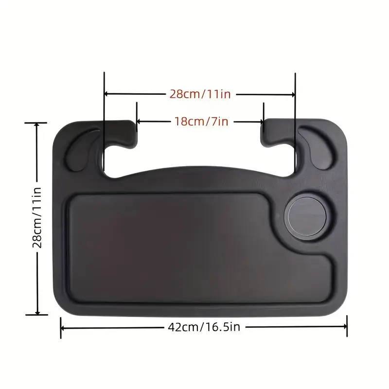 PP Material Multifunctional Steering Wheel Tray - Laptop and Writing Desk with Cup Holder for Car 5
