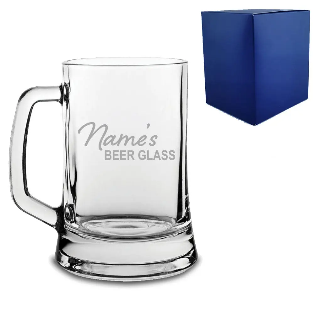 Personalised Engraved Beer Mug Tankard With Name's Beer Glass Design Gifts | Custom Beer Glasses, Beer Lover Mug Gifts For Men