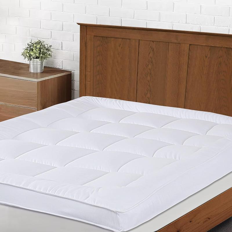MH Home Hotel Quality Mattress Topper 10cm Deep Thick Breathable Soft Washable Single Double King All Three Sizes 1