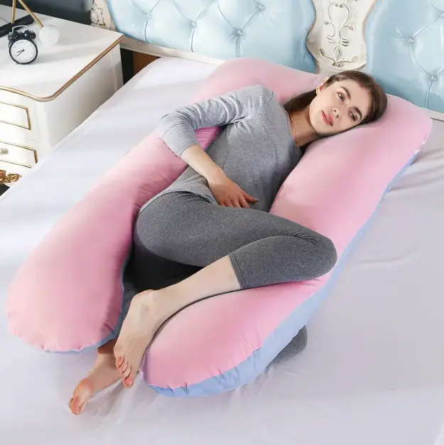 Pillow for Sleeping, U Shaped Pillow, Large pillow, Maternity Body Pillow, Pink 2