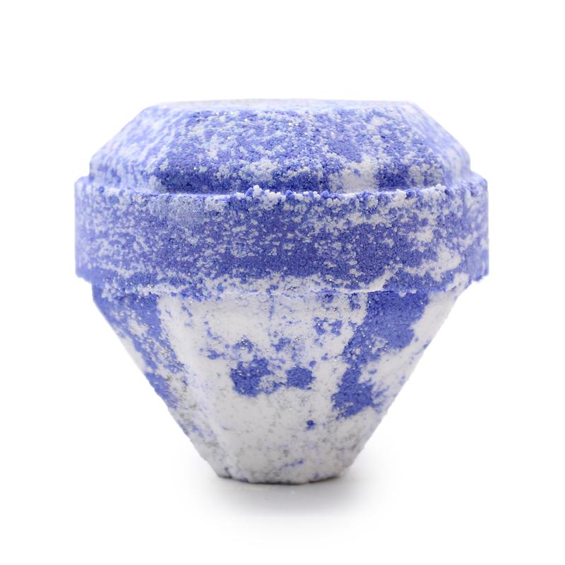 Gemstone Bath Bomb - White & Blue - Raspberry & Pomegranate 1