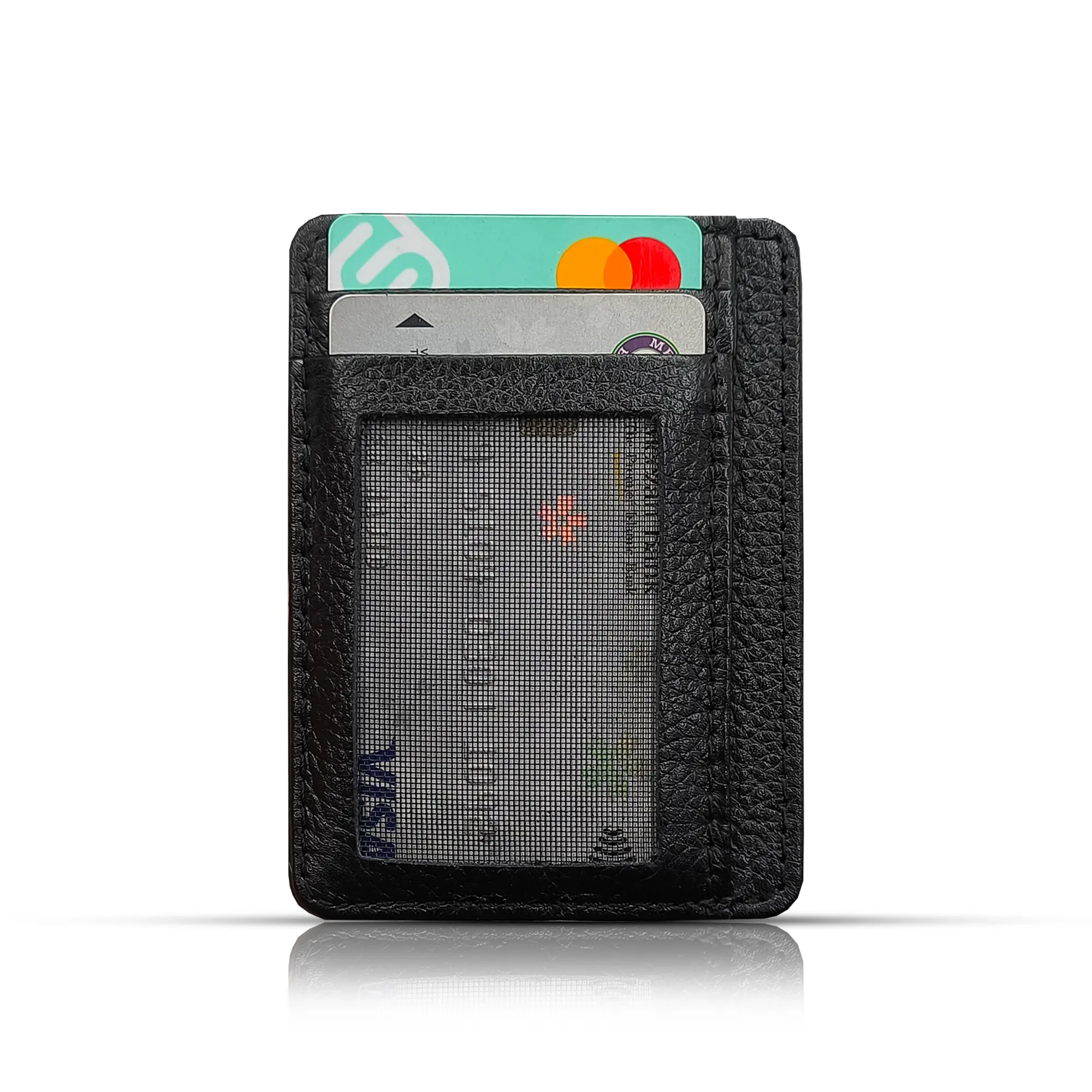 Slim Leather Wallet for Men/Women - Minimalist Credit Card Holder Pouch UK