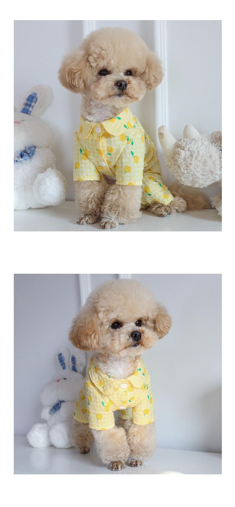 Product Introduction of Spring and summer breathable cotton pet four-legged loungewear dog cat clothes wholesale kitten puppy teddy than bear clothing 7