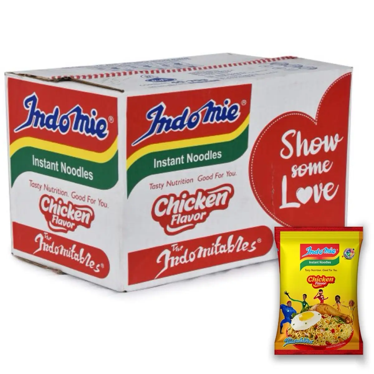 Instant Noodles Indomie Noodles, Chicken Flavor. Full Box Of 40 Noodle Nigeria Noodles