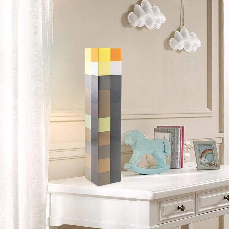 Product Introduction of Minecraft Game Torch Lamp Led Night Light Home Decors USB Rechargeable Kids Gift MC Wall mountable Game fans Home Decoration Gifts for Gamers Soft light without glare 11