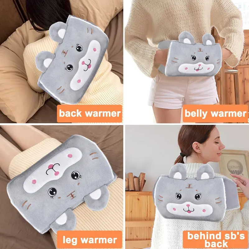 Hot Water Bottle, Water-Filled hot Water Bag with a Soft Waist Cover and a Waist Belt, Rubber Hot Water Pouch + Funnel for Pain Relief for Neck, Back, Shoulder and Legs Gift Set Cup 4