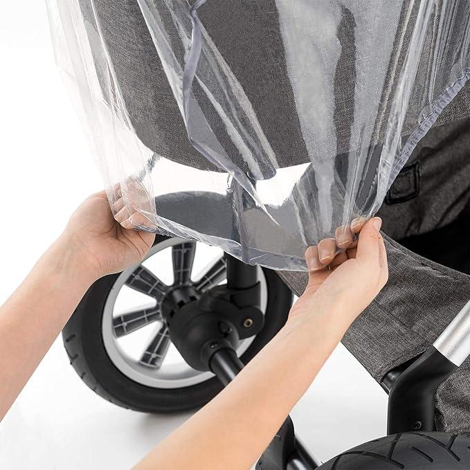 Product Introduction of Universal Grey Rain Cover for Pram Carrycot (Hauuck, Joie, ABC-Design etc.) - Air Circulating, Water Resistant and Durable Baby Protection Rain Shield 7