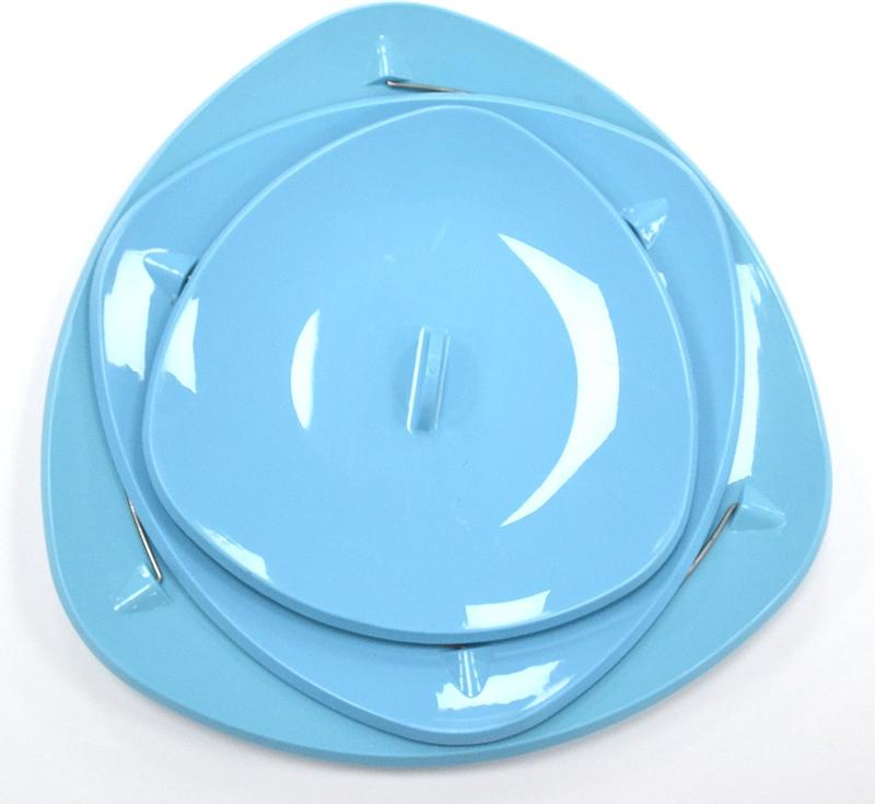3 Tier Twistfold Flat Cake Stand/Party,Gathering,Guests Collapsible Plates (Turquoise) & (White) Organiser Racks Decorative 3
