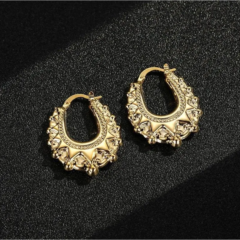 30mm Gold Oval Gypsy Creole Lightweight Earrings