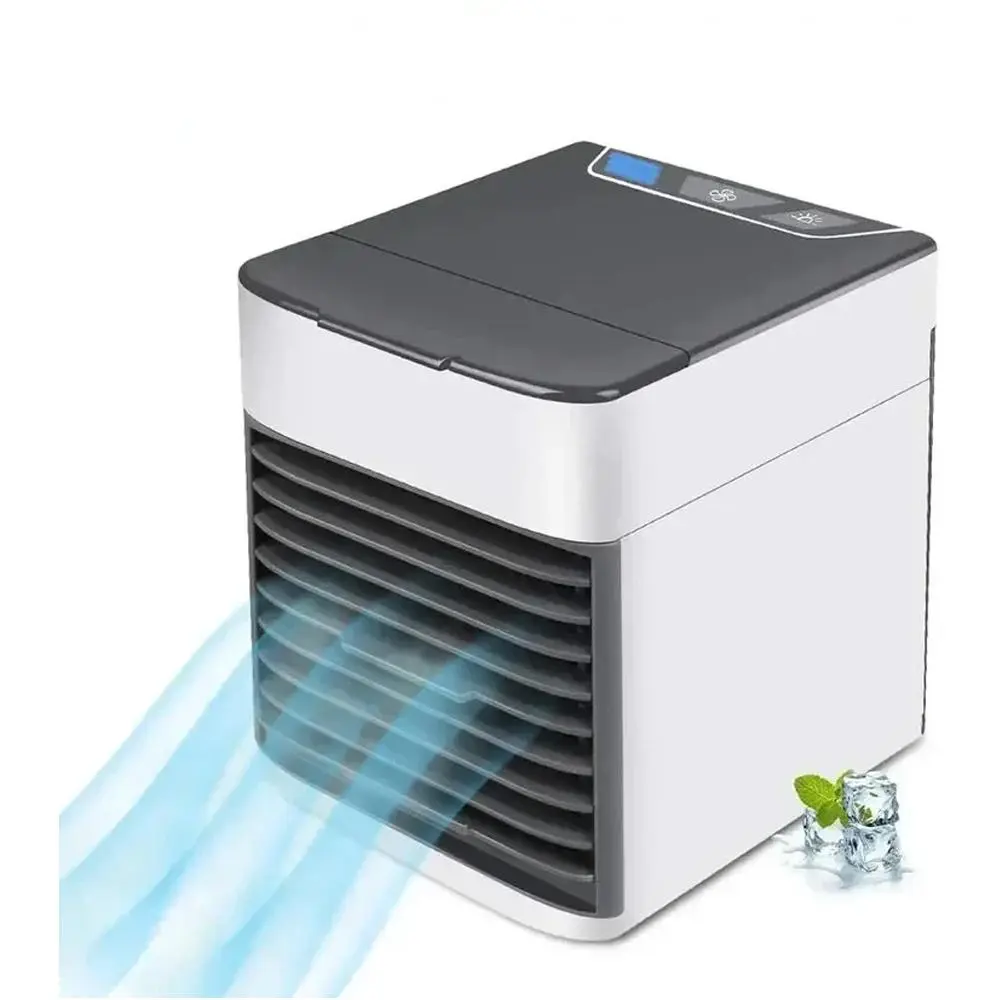 YORKSHIRE HOMEWARE Mini Air Conditioning Unit Desktop Cooling Fan Low Noise Cold Water Portable Adjustable 3 Speed Home Cooler With LED Night Light Ideal For Office Tent Bedroom