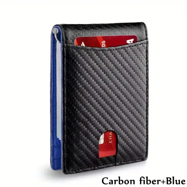 Genuine Leather Slim Wallet for Men with RFID Blocking and Money Clip 7